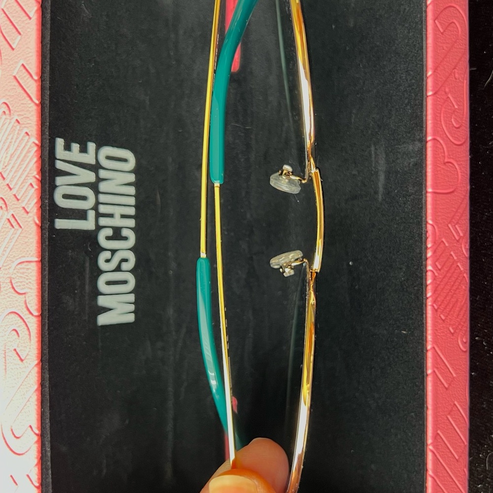 Love Moschino Gold and Green Women's Glasses